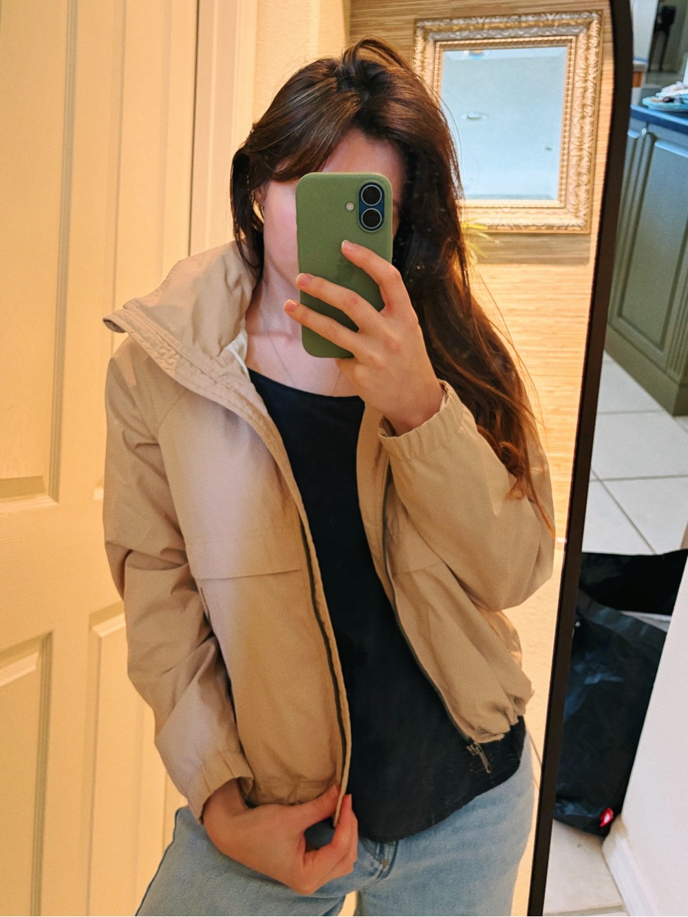 Aritzia Babaton Khaki Utility Windbreaker Anorak Jacket